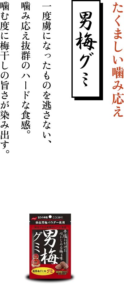 男梅グミ たくましい噛み応え
