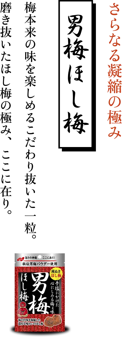 男梅ほし梅 さらなる凝縮の恵み